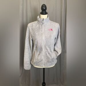 THE NORTH FACE Gray Zip Up Fuzzy Sherpa Jacket Small